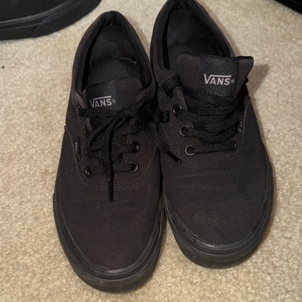 Vans All-Black Canvas Shoes